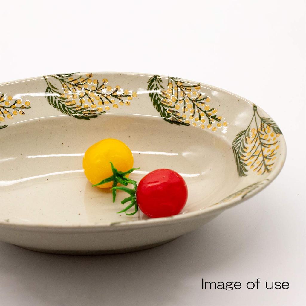 Hasami Ware, Isayama Seito Oval Bowl, Mimosa, Approx. 21 x 11 cm, Made in Japan, 478137