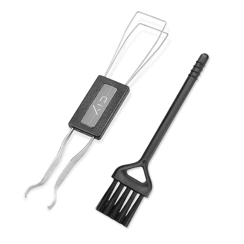 

key top removal tool cleaning brush 2 piece set keycap key switch pull out tool 2in1 mechanical keyboard maintenance dustpan gap brush