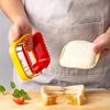 Sandwich Cutter and Sealer Set Stainless Steel and Plastic Cookie Cutters Square Pastry Cutter for Lunchbox Decorations Baking Tools