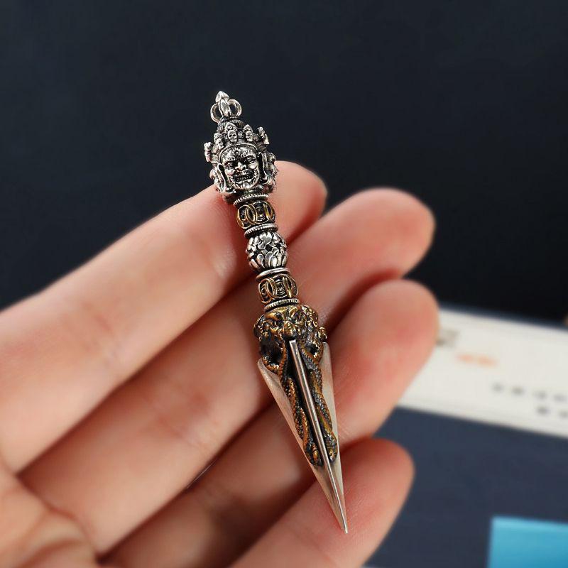 New Arrival Vajra Pendant Necklace Zen Buddhist Inspired Trendy National Style Unisex Couple Jewelry Accessory