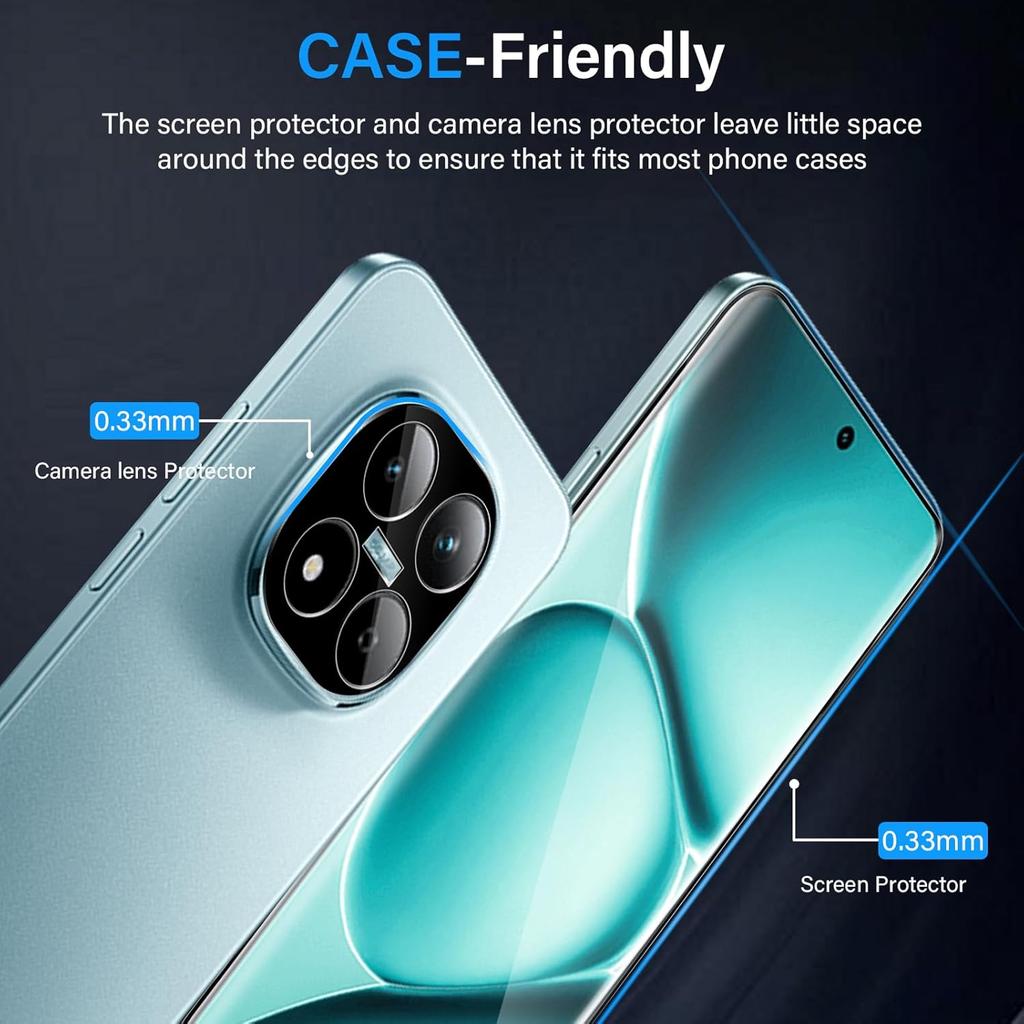 4PCS [2+2 Pack] Tempered Glass Screen Protector Xiaomi POCO M8 Pro/M8 5G Redmi Note 15 4G 5G Note 15 Pro+ 4G 5G +Camera Lens Protector HD Film