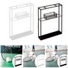 Badminton Racket Holder Floor Stand for Tennis Equipment 40cmx9cmx50cm
