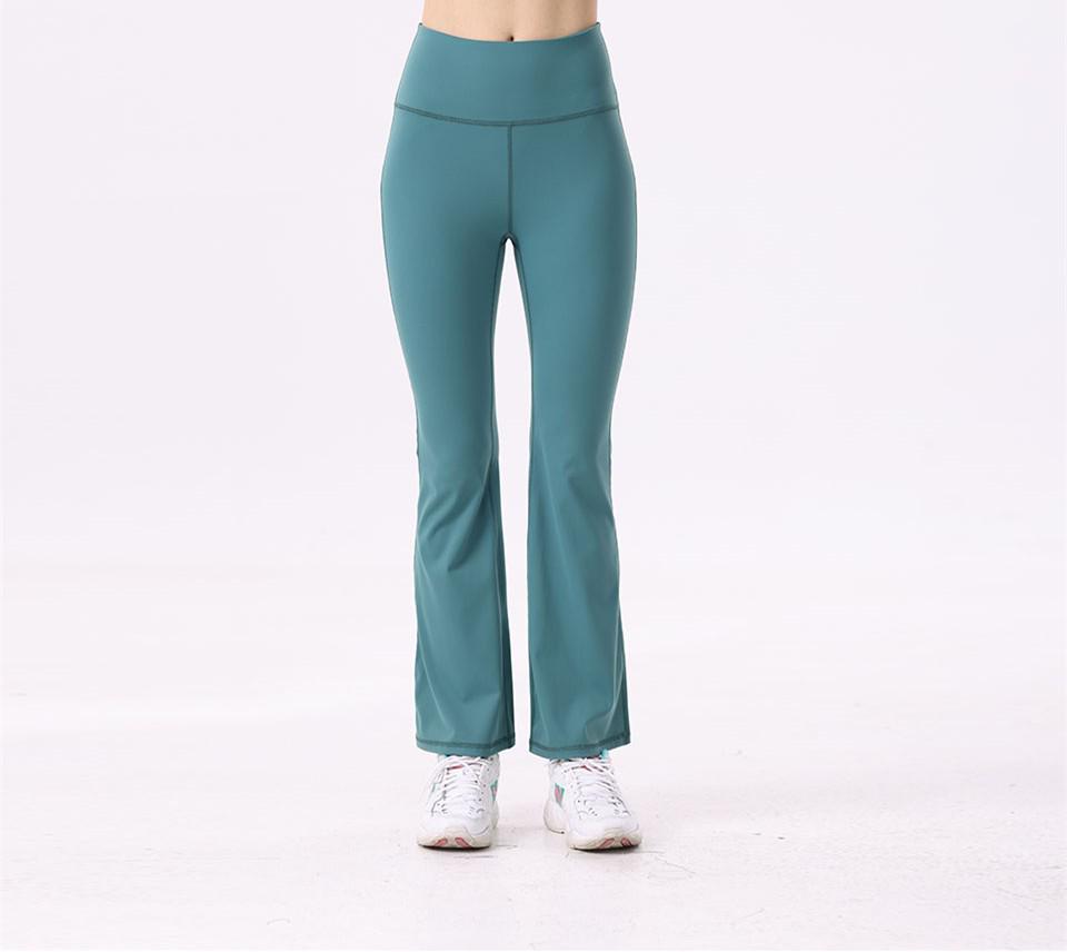 Uarun Women's Super High Waist Flare Yoga Pants - High Elastic, Nude Feel Running Tights