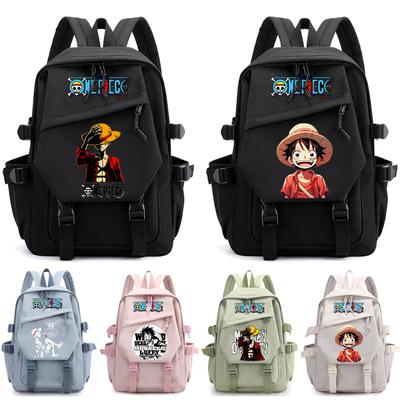 Anime One Piece Waterproof Unisex Bagpack Lightweight Book Bag Supplies Stationery for Student Children Gift Men Women Travel Leisure Bag Rucksack