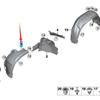 Front Wheel Liner for BMW X5 F15, Part Numbers 51717290853 and 51717290854