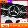 Car Sticker 2025 Hot For Mercedes Benz 3D Car Styling Front Grill Star Emblem Badge Grill Logo For C Class 2014-20