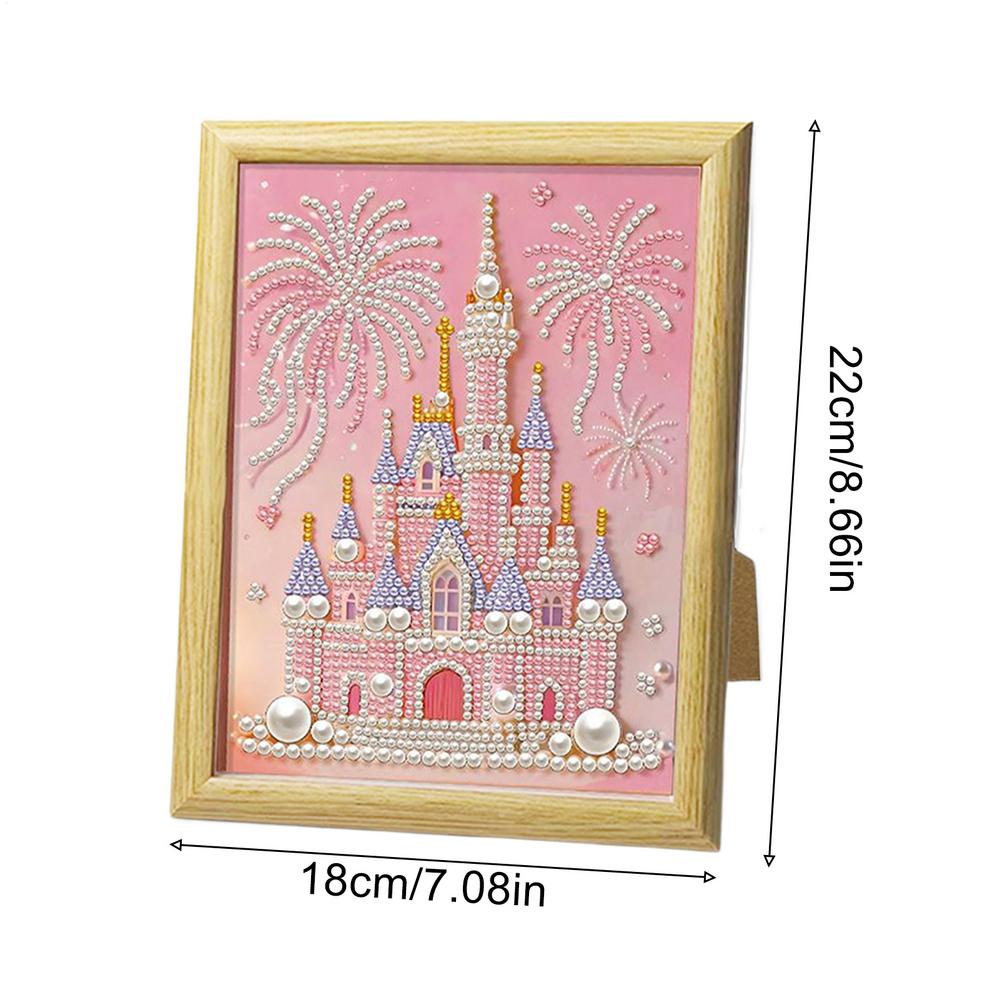 

Pearl Painting Kit Gem Crafting Ornament With Stand And Wood Frame Pearls Crafts For Adult Kids Projects Christmas Party