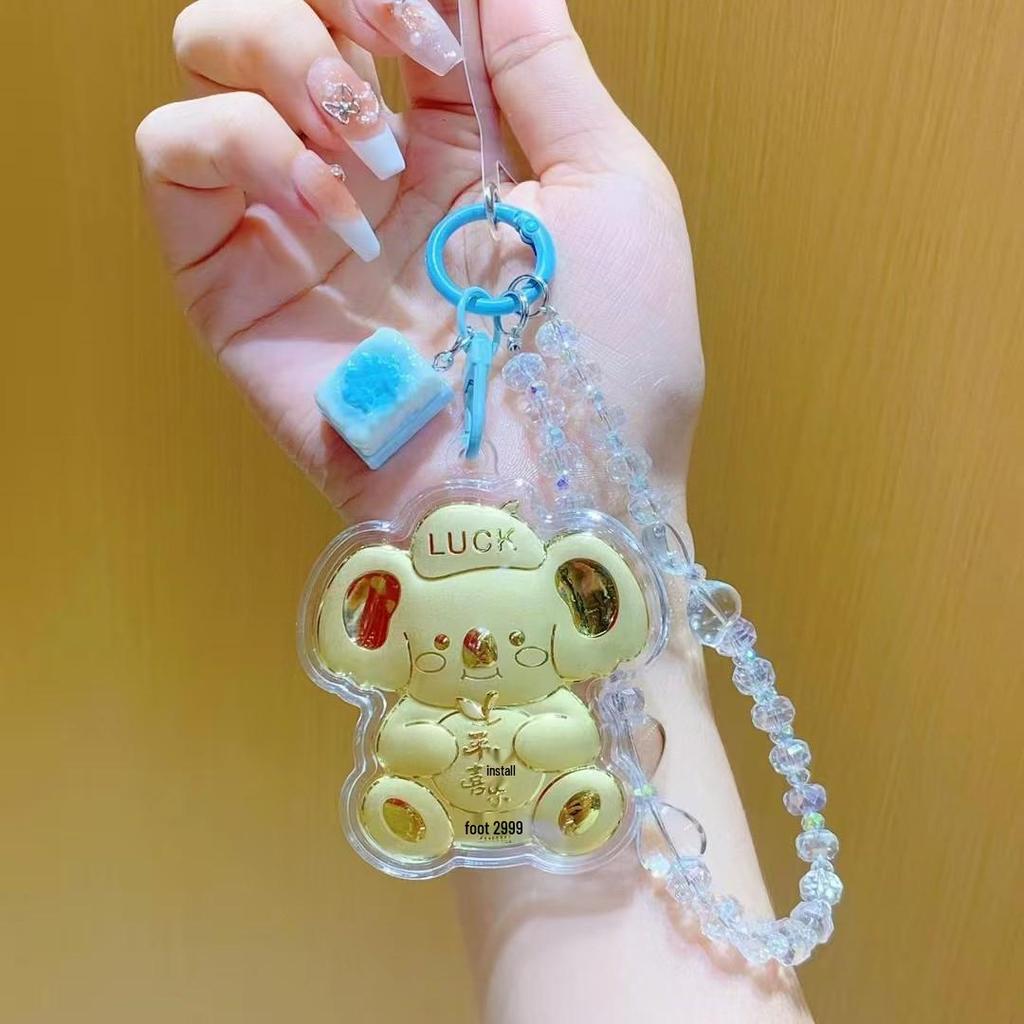 Shuibei 999 Pure Gold Koala Charm - Peace & Joy Keychain for Bags & Gifts