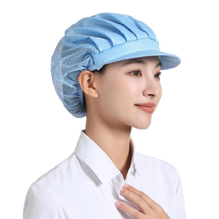 Professional Work Cap AntiStatic Dustproof Cotton Mesh Hat for Industrial Workshop Factory Cooking Hat for Baker Cook