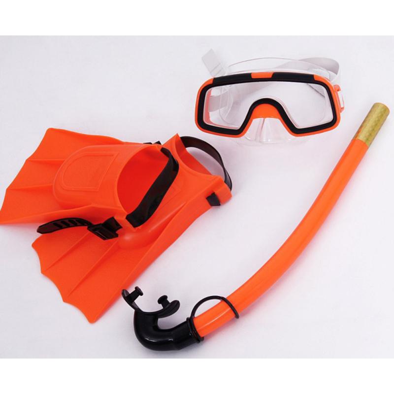 Kinder Tauchmasken Set Antibeschlag Tauchbrille Atemrohr Schnorchelflossen
