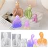 Candle Moulds Figurine Crafts Moulds Hand-making Tools Support Cheek Human Shaped Non-stick Silicone Material for DIY