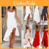 Elegante Abito Lungo Maxi da Sole da Donna Senza Maniche con Volant Asimmetrici per l'Estate