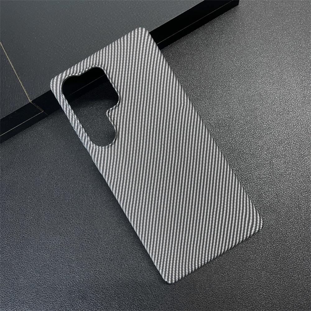Carbon Fiber Plastic Ultra Thin Armor Case For Samsung Galaxy S25 S24 S23 Ultra Plus Shockproof Protect Hard Cool Cover