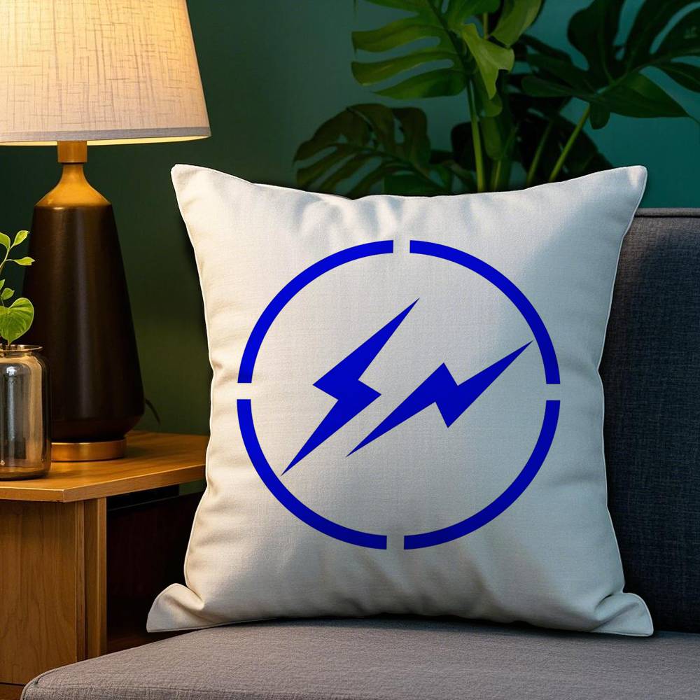 Lightning F-Fragment Design Pillow Case Sofa Living Room Bedroom Double-sided Printing Square Cushion Nap Time Cushion Cover