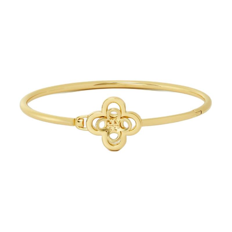 TORY BURCH Four-leaf clover hollow design brass bracelet women s gold 153717-720-gold F