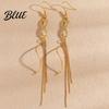 Long Earrings 1 Pair Women Infinity Symbol Tassel Drape Style
