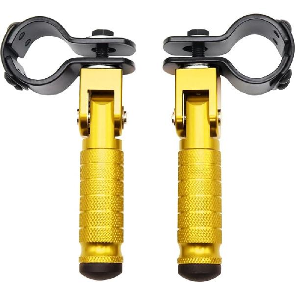 M8 Motorcycle Foot Rests Fit 1.22-1.29In Motorbike Brackets Foldable Foot Pegs Front Footpeg Rear Footpeg Anti-Skid Rearsets Folded Footrest 90