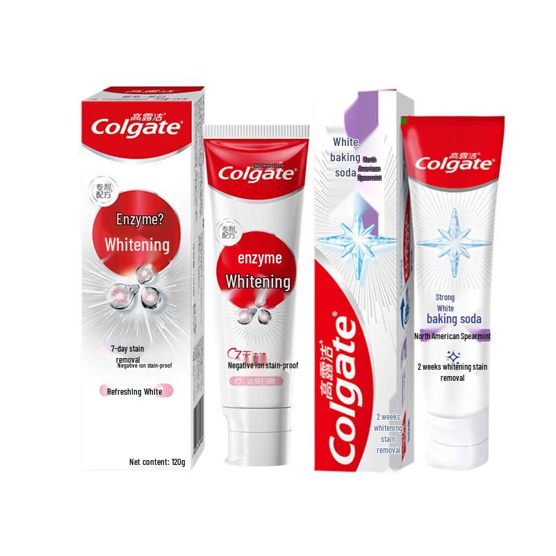 Набор отбеливающих зубных паст Colgate с пищевой содой и персиком