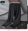 Plus Size Men's Quick-Dry Ice Silk Joggers - High Elasticity, Straight Leg, Breathable Outdoor Summer Pants