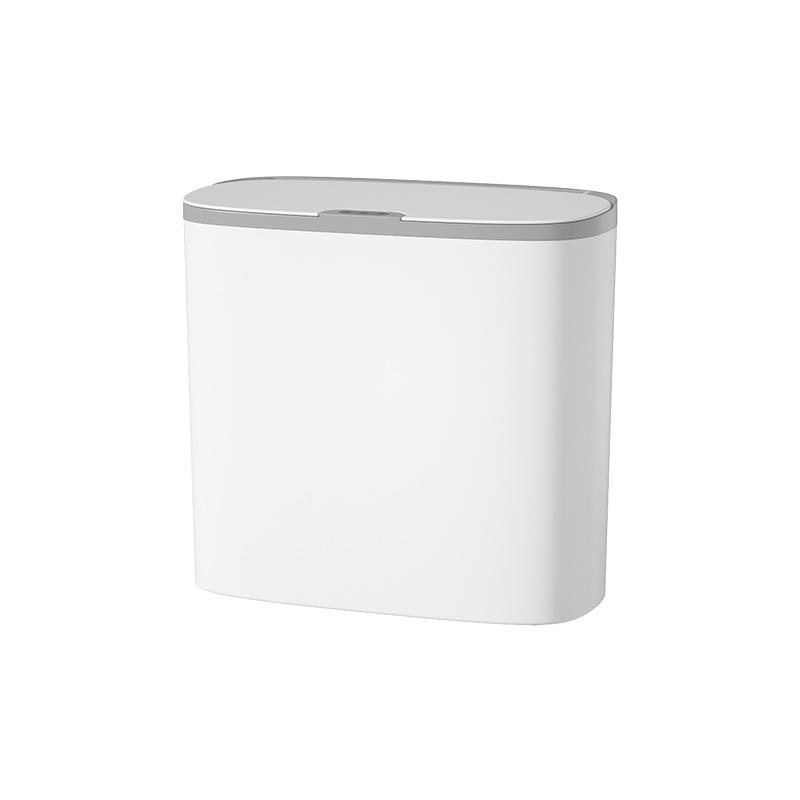 Smart Bathroom Sensor Trash Can - Quiet Flip-Top with Gentle Open/Close