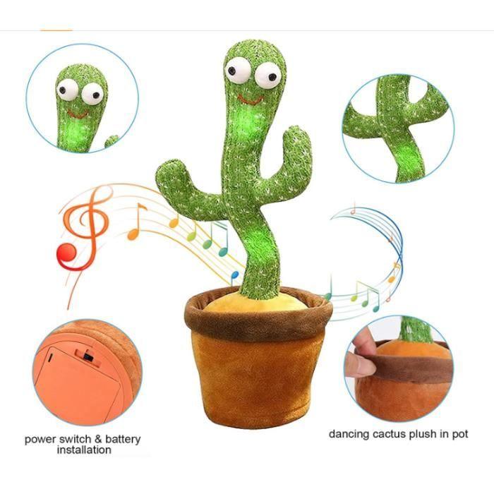 Plush Toys Dancing Cactus Singing and Dancing, Electronic Shake Cactus-shaped Toys for Children Adults Singing Dancing