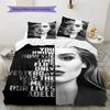 Adele Muster Bettwäscheset Bettbezug Kissenbezug Heimdeko Geschenk (1 Bettbezug + 2 Kissenbezüge, ohne Füllung)
