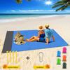 Waterproof Pocket Beach Mat 2X1.4M Sandproof Beach Blanket Portable Lightweight Picnic Blanket Camping Mat for Travel Hiking Sp