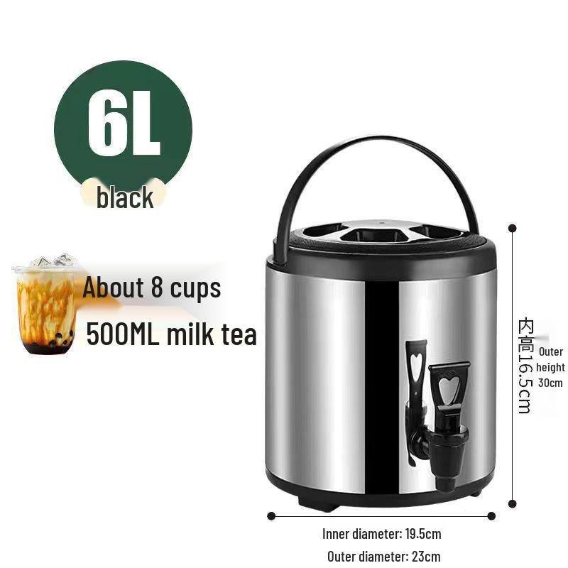 

Outdoor Insulated Stainless Steel Beverage Bucket for Milk Tea, Juice, Coffee & Herbal Tea