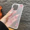 Pink Butterfly Flower Soft Frosted Transparent Case for Apple iPhone 11, XS, 14 Pro Max, 15, 16, 16 Pro