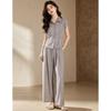 D.F.DEAR Women's Sleeveless Shirt & Wide-Leg Pants Set