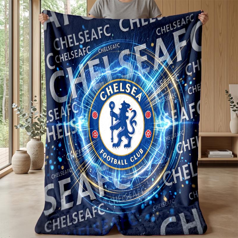 Coperta a tema Chelsea FC Morbida coperta in flanella Coperta morbida da divano Coperta accogliente per divano e letto per la decorazione della casa
