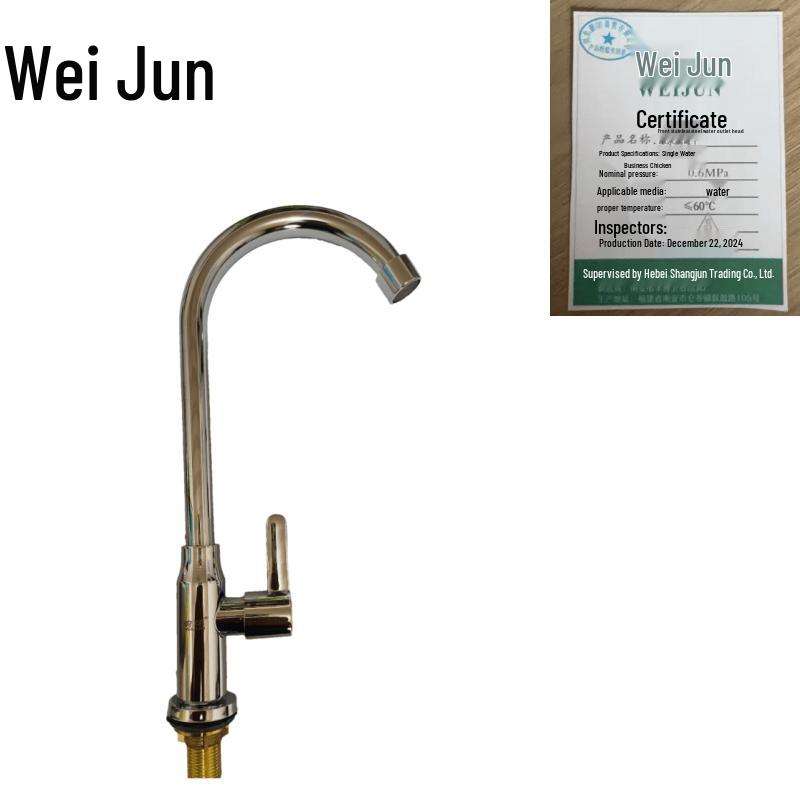 Stainless Steel High-Arc Single Cold Kitchen Faucet