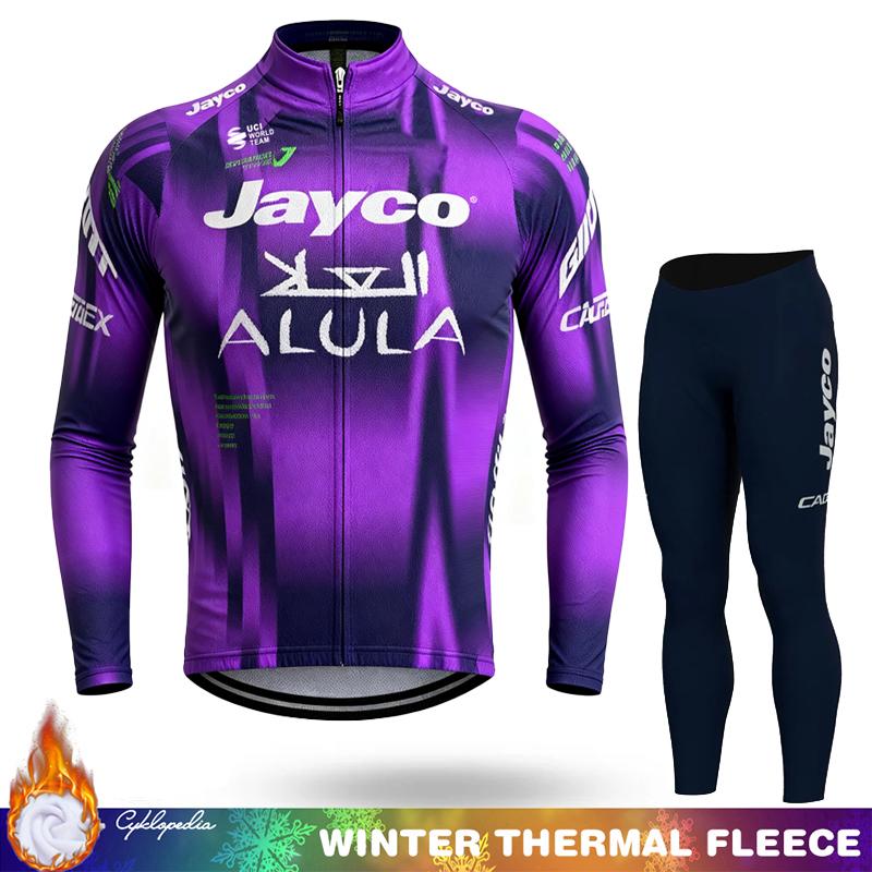 

Cycling Fleece Jersey JAYCO Outfit 2026 Thermal Men Winter Clothing Man Sportswear Set Long Sleeve Suit Men s Bicycles Bib Mtb Asian size - 4XL