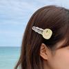 4Pcs Girl Hairpin Smile Face Pattern Stable Clamping Force Smooth Metal Edge Hair
