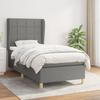 Box Spring Bed with Mattress Dark Gray 80 x 200 cm Fabric