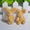 5 pezzi 6 cm mini ciondolo coniglio congiunto coniglietto di peluche per bambola giocattolo bouquet portachiavi