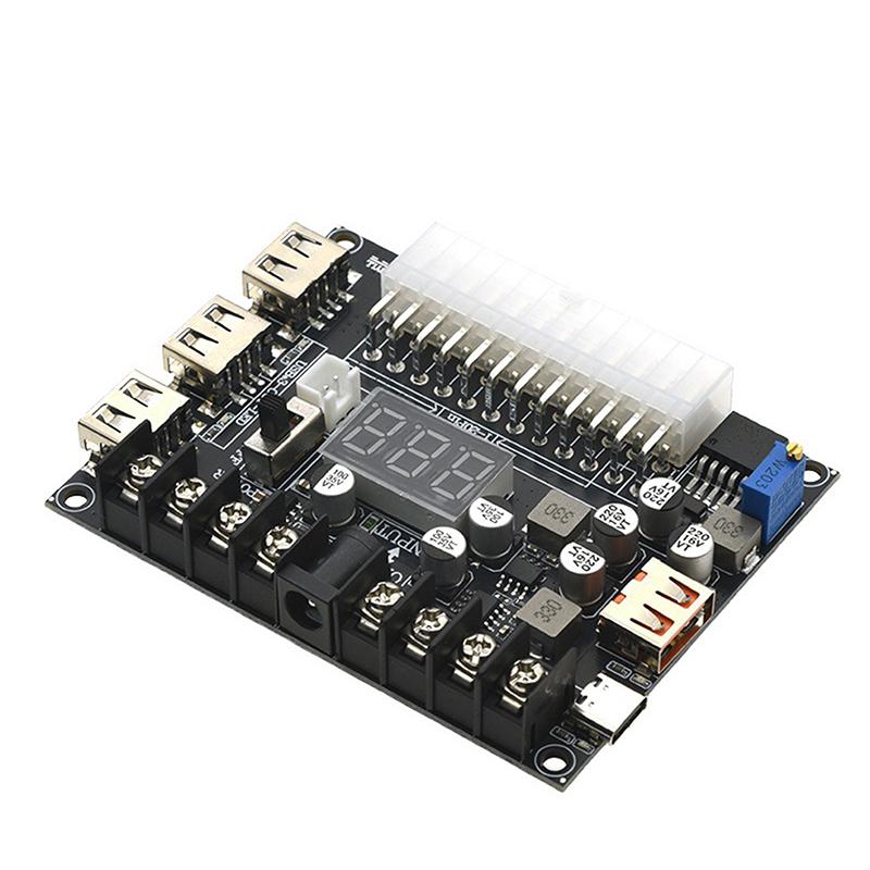 20/24 Pin Atx Power Adapter Board - Adjustable Voltage With Red Digital Display - Supports Pd2.0/Pd3.0