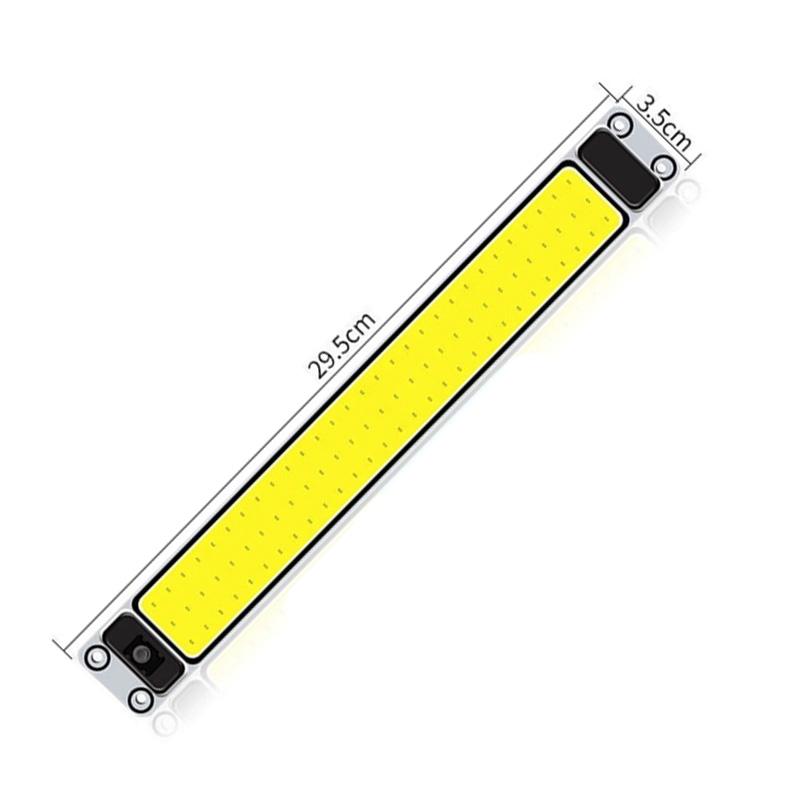 108 Smd 12-24V Car Dome Light COB Reading Night Strip Interior Light Ceiling Lamp 6000K with On Off Switch for Van Lorry Truck