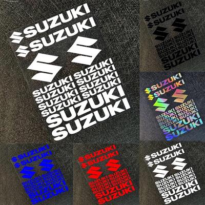 Motorcycle Sticker Body Decal for Suzuki Sticker Logo Motorcycle Helmet Badge Decal Set Waterproof Reflective Sticker Decoration