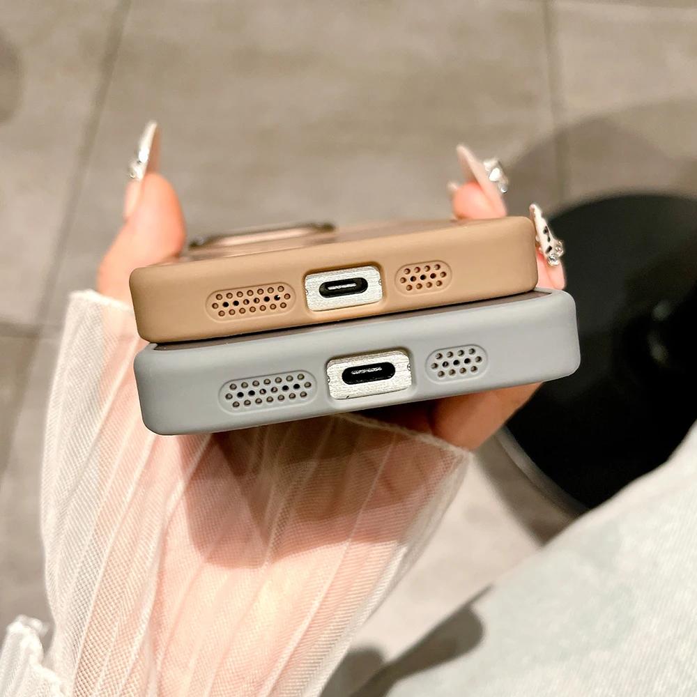 Desert Gold etui na telefon z odprowadzaniem ciepła i ładowaniem MagSafe dla iPhone 16 15 14 13 12 11 Pro Max metalowa ramka magnetyczna twarda okładka