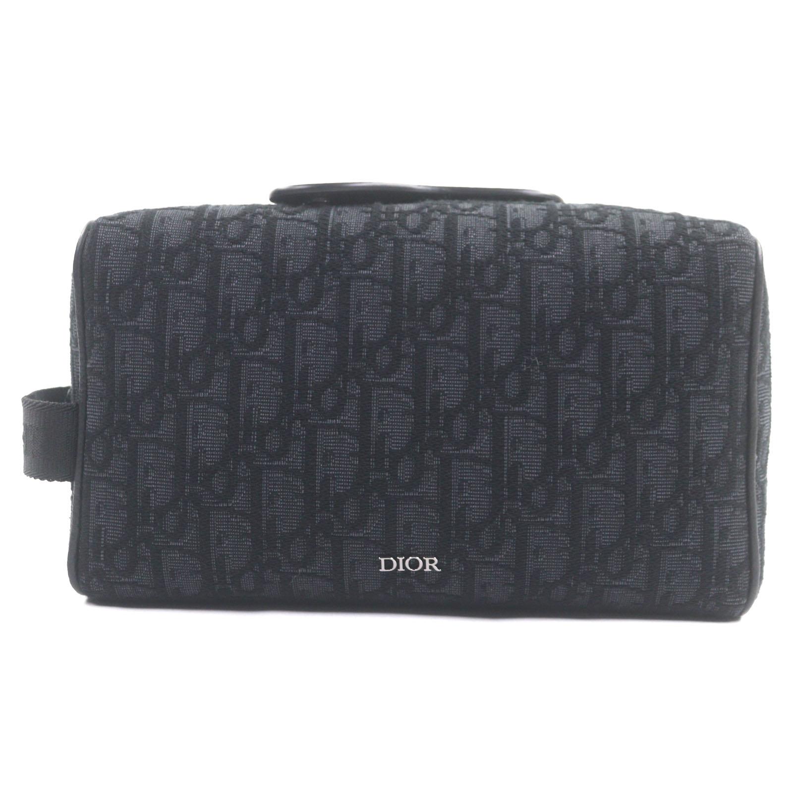 

Excellent DIOR Clutch bag Oblique Rango Pouch black canvas mens 2ADCA474YKY Used