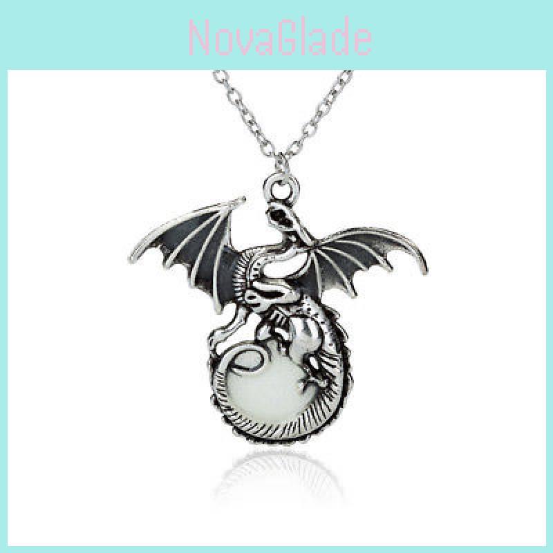 Vintage Game Of Thrones Dragon Glowing Pendant Night Light Necklace