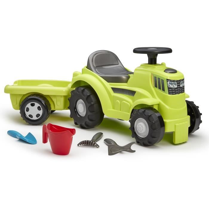 Porteur Tracteur remorque - ECOIFFIER - Siège inclinable - Accessoires de jardin - 12-36 mois
