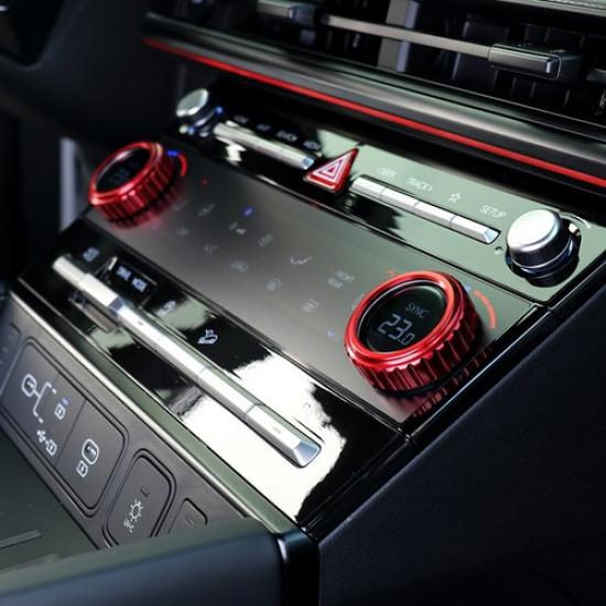 Aluminum Air Conditioner Switch Button Knob Cover For Hyundai Santa Fe 2024-2025