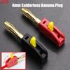 32A 4mm Solderless Banana Plug 4mm Quick Wire Connect Gold-plated Copper Banana Connectors Plugs Audio Copper Speakers Amplifier