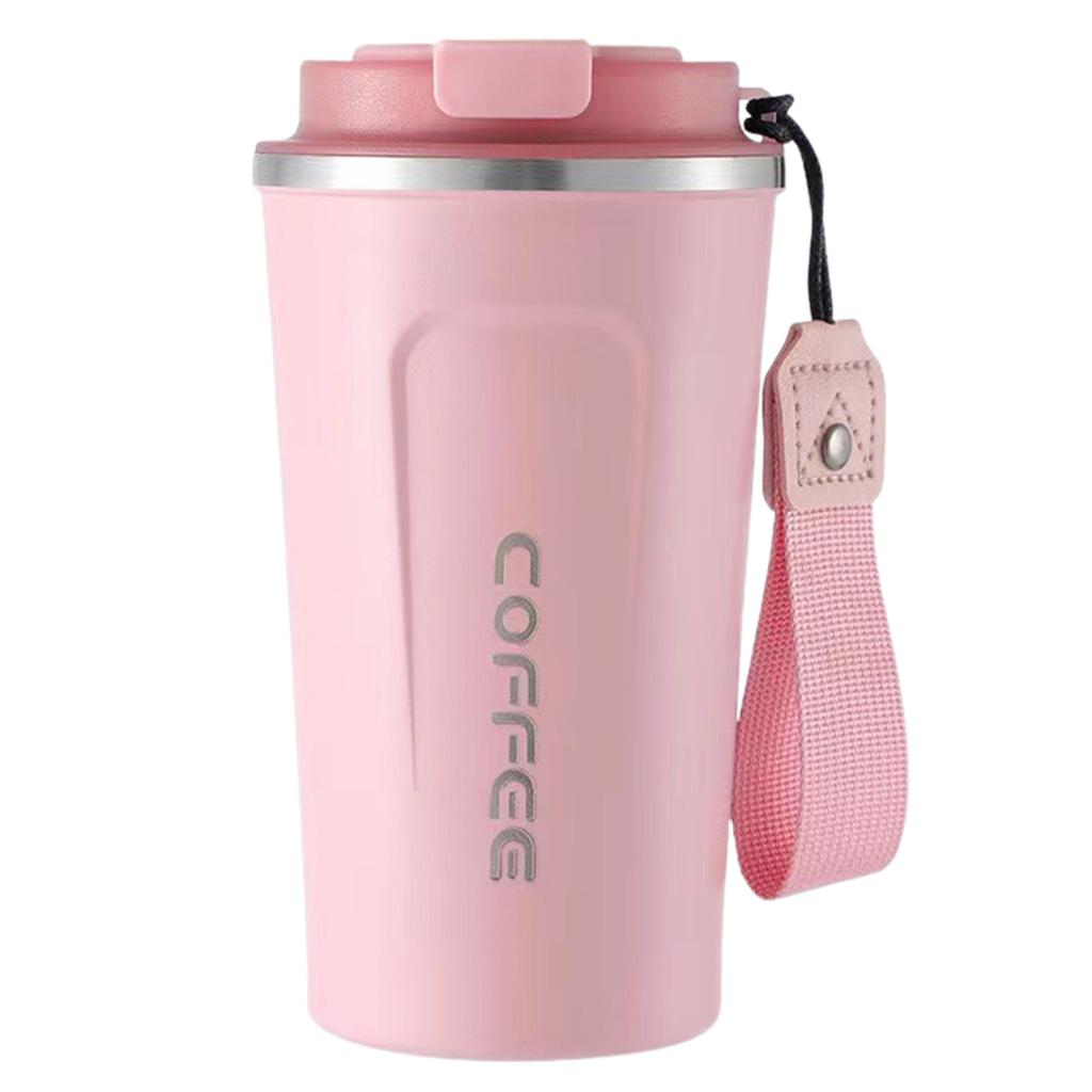 Yousheng 510ML resekaffemugg Spillsäker med tätningslock Isolerad Miljövänlig Lätt enhandsdrickande kopp i rostfritt stål