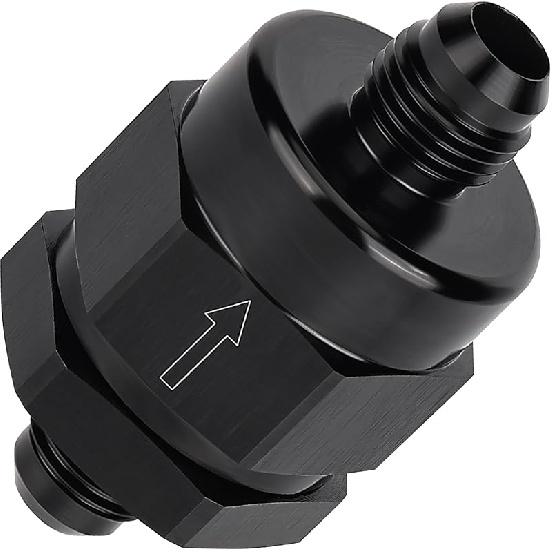 EVIL ENERGY 6AN Male Non Return One Way Inline Check Valve Fitting Aluminum Black