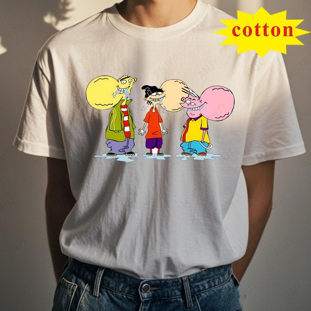 Ed Ed N Eddy Unisex bedrucktes T-Shirt Modisches lässiges und bequemes kurzärmeliges Oberteil aus reiner Baumwolle