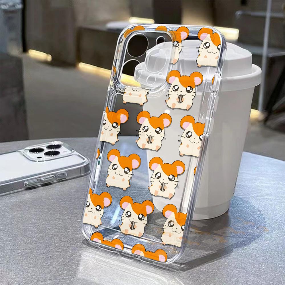 

Cute Hamtaros Phone Case For iPhone 17 16 16e 15 14 13 12 11 Mini Pro Max X XR XSMax 7 8 Air Plus Transparent Back Cover iPhone 14 Pro