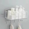 Punch-Free Bathroom Wall Shelf: Vanity & Toilet Storage Organizer